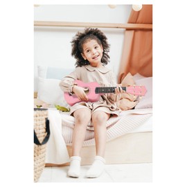 Classic Cantabile US-50 PK Soprano Ukulele Set - 12 Fret Ukulele - Complete Set Including Bag, Tuner, Spare Strings and School - Smooth Guitar Mechanics - White Nylon Strings - Pink