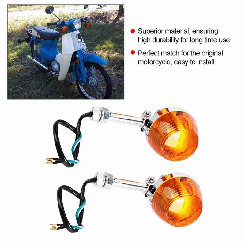 2PCS 12V Turn Signal Light 8mm Superior Durable Easy Install