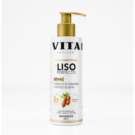 Vitacilina Capilar Crema para Peinar Liso Perfecto 200 ml | Cabello liso, brillo y control de frizz | Con retinol, extracto de tamarindo y péptidos de