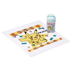 Skater OA5AG-A Hot Towel Set with Case, Kids, Made in Japan, Pokemon Popping Up