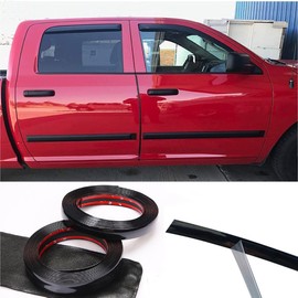 16ft [Width:1/4 inch (6mm)] Auto Molding Trim Universal Bumper Window Door Body Side (Glossy Black)