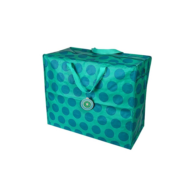 Blue On Turquoise Spotlight Jumbo Storage Bag