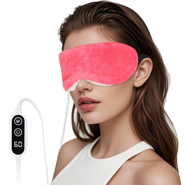 GNEGNI LIFE Heated Eye Mask,Smart Temperature&Timer Control, USB Soft Cotton