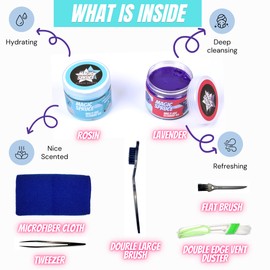 ToysButty Car Cleaning Gel Kit Supplies for Car Interior Detailing, 2 Pots Car Slime Cleaner, 4 Anti-Static Detailing Brushes, Vent cleaner Duster tools, Auto Dust, Pc Laptop, Keyboard Cleaner Putty