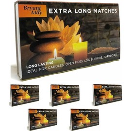 5 Boxes of Bryant & May Extra Long Matches