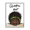 Stupell Industries Geekin' Out Phrase Woman Reading Book, Designed by