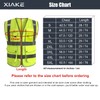 XIAKE 9 Pockets Class 2 High Visibility Reflective Safety Vest