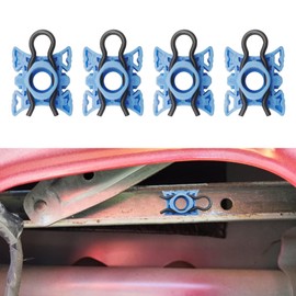 HQRNYP 4PCS Window Regulator Sliding Pivot Clips, Automotive Clips, 1.09" x 1.3" Side Window Glass Lift Adjuster Slider Clamp Fit for E32 E34 E36 Z3 Z4 323i M3 M5, Replace OEM# 51321938884 (Blue)