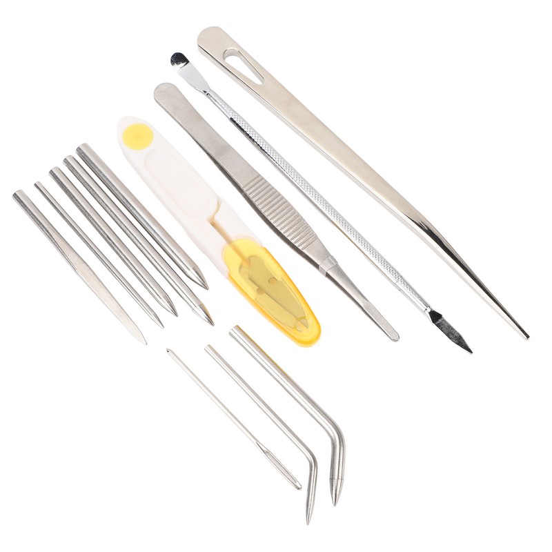 12Pcs Stainless Steel Paracord Stitching Set Paracord Needle with Storage