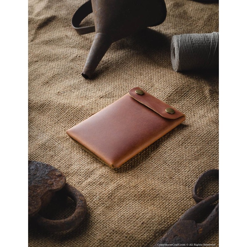 Crazy Horse Craft, Minimalist Wallet and Key Ring in Package,