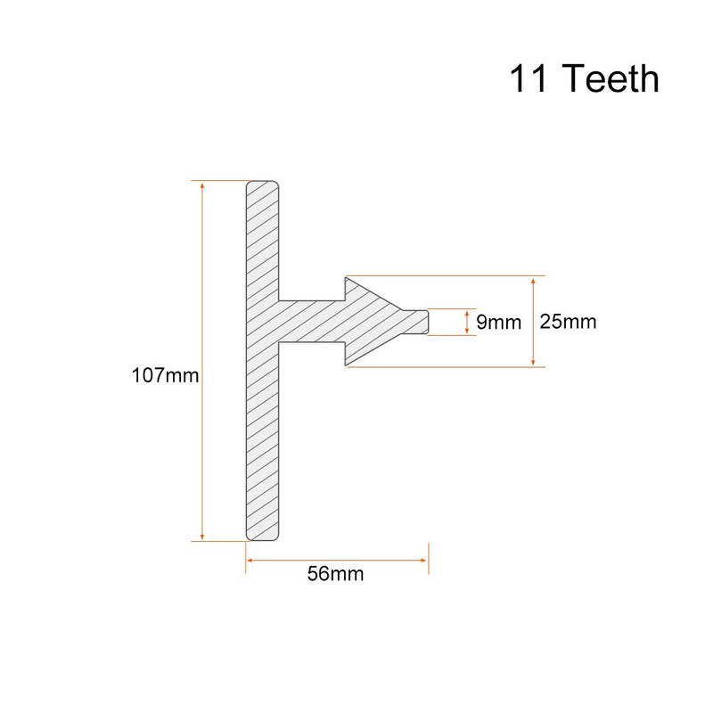 sourcing map Chuck Key 9mm Key 11 Teeth, Fits 1/4"