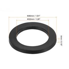 PATIKIL M32 Rubber Flat Washers Pack of 12 32 mm ID 46 mm AD Sealing Rings Washers Sealing Ring for Tap Pipeline Water Hose Attachment Bolts Black