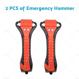 MAX COOL 2 Packs Car Window Breakers, Glass Breaker, Car Escape Tool, Emergency Glass Hammer for Family Car Life Saving Survival Kit