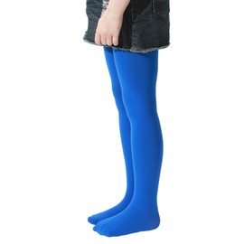 EVERSWE Girls Tights, Semi Opaque Footed Tights, Microfiber Dance Tights 40Den (11-13 Years, Lapis Blue)