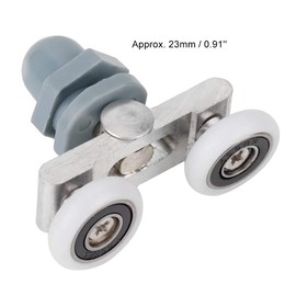 Wincal Wheel Rollers, 4Pcs Bathroom Sliding Roller Double Shower Door Rollers Runners Wheels Track Door Wheel Bathroom Glass Door(23mm)