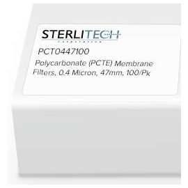 Polycarbonate (PCTE) Membrane Filter, 0.4 Micron, 47 mm Diameter, 100/pk - PCT0447100