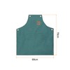 sourcing map Canvas Chef Aprons 75x68cm Adjustable Strap Waterproof Cross