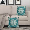 Sivirary Teal Christmas Pillow Covers 18x18 Inch Set of 2,