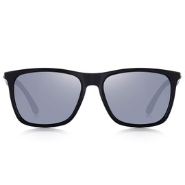 OLIEYE Polarized Sunglasses for Men Aluminum Mens Sunglasses- Driving Rectangular Sun Glasses For Men/Women (Silver Mirror, 60)