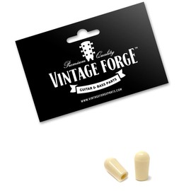 Vintage Forge Cream Toggle Switch Tip Caps Compatible with Gibson USA Les Paul Electric Guitar (2-Pack) LPST10-CRM