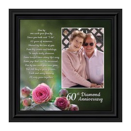 Crossroads Home Décor 60th Anniversary Picture Frame, Anniversary for Parent, 6310B