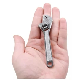 RICHARD-911 Mini Llave Inglesa Ajustable De 4 Pulgadas 10 Cm Perico Emergencia Portátil Supervivencia Acero Para Espacios Estrechos Baño Hogar Cocina Regalo Papá Mamá