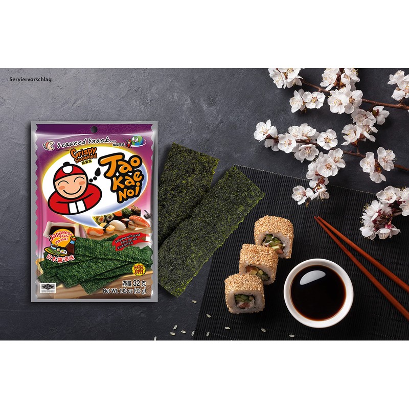 Tao Kae Noi Crispy Seaweed Snack Japanese Sauce Crispy Seaweed