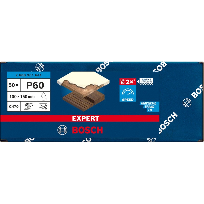 Bosch Accessories 2608901641 Sandpaper for Multi Sander Grit (Num) 60