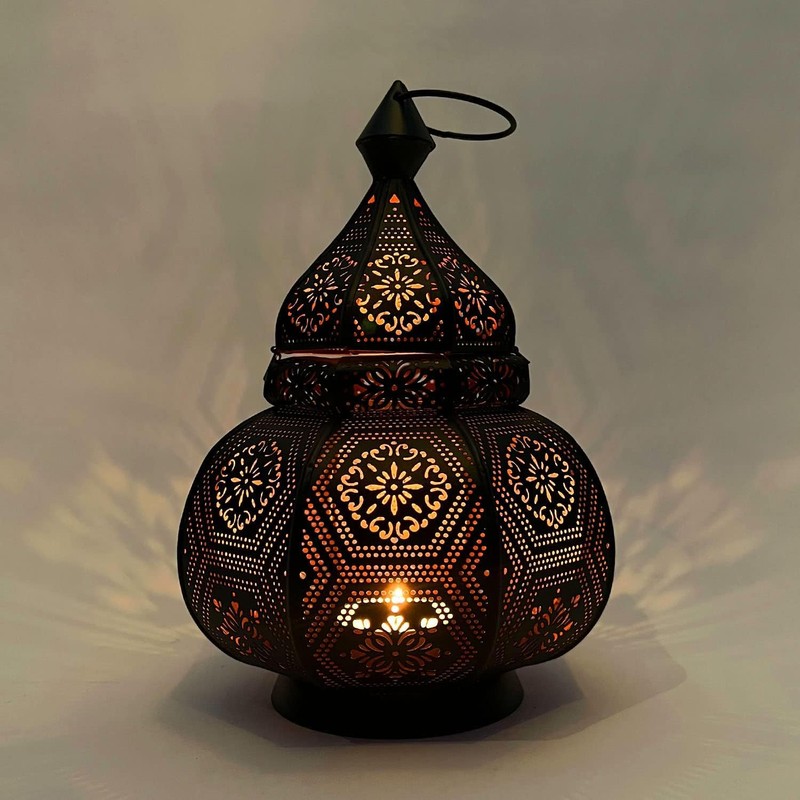 Ziva Metal Oriental Moroccan Storm Lantern, 30 cm, for Outdoors