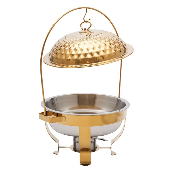 Chafing Dishes for Buffet Set, Gold 4.5L/4.76Qt Round Stainless Steel