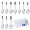 Swpeet 10Pcs Water-Drop Tablecloth Weights with 10Pcs Metal Clip Kit,