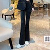 Women's Spring/Fall Bootcut Yoga Pants - Black Gold Micro Trumpet Shark Pants Pants L100-125/Black 5ea