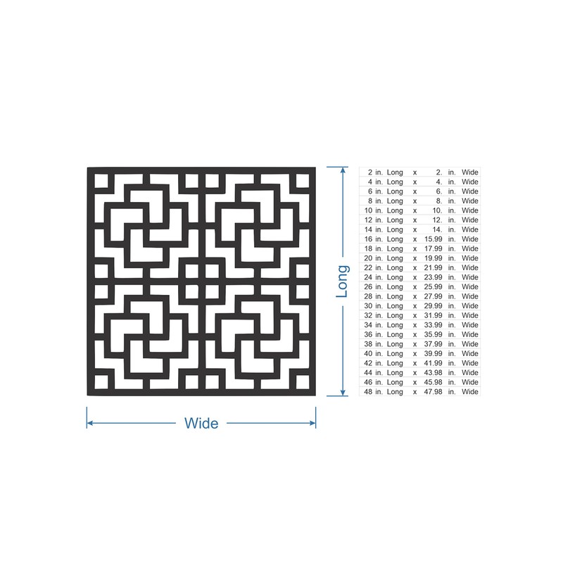 Lattice Panel with an Aztec Decorative Design MDF Home &