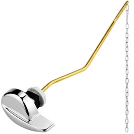 Toilet Handle Replacement Kit for TOTO Toilets, Upgrade THU068#CP Trip Lvr for St743S Side Mount Metal Toilet Flush Tank Lever Handle with Flapper Chains for TOTO Kohler Toilet Tank, 1-Pack