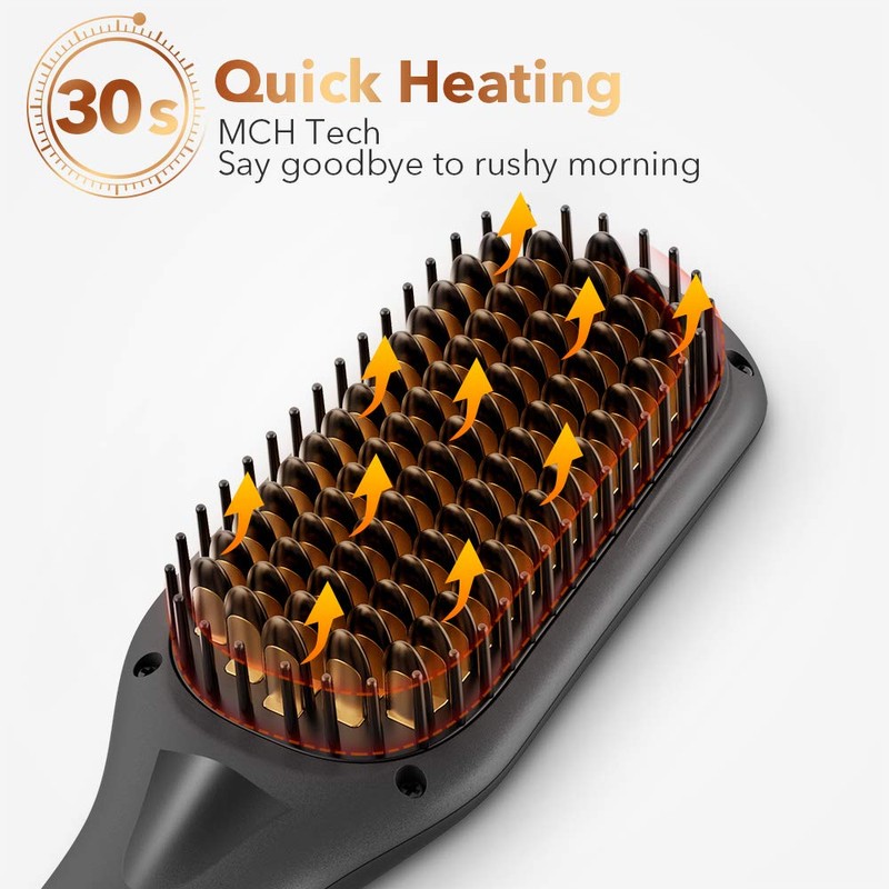 Hair Straightener Brush, Ionic Hair Straightener Comb for Home Salon,