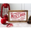 Christmas Sign Mrs. Claus Bed & Breakfast | Red White