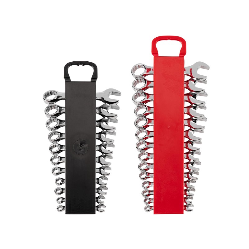 TEKTON Stubby Combination Wrench Set with Holders, 25-Piece (1/4-3/4 in.,