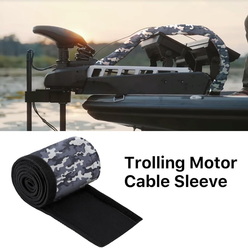 Mebiosi 60" Trolling Motor Cable Sleeve, Neoprene Cable Management Sleeve