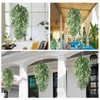 RECUTMS Artificial Hanging Plants with Lights 4Pcs 33 Inch Faux