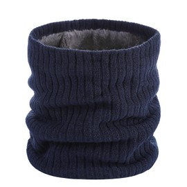 North Bund Tube Scarf Men's Loop Scarf Women's Neckerchief Neck Warmer Neck Tube for Men Windproof Skiing Winter Multifunctional Scarf for Ski Motorcycle Sports Outdoor, Deep blue