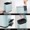 mDesign Slim Metal Rectangle 1.3 Gallon Trash Can with Step