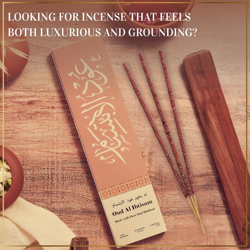 Oud al Ibtisam Incense Sticks by Dukhni |90 floral agarwood