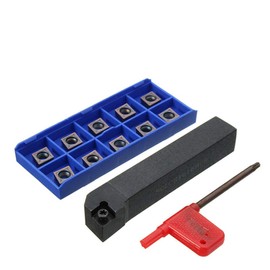 POWERTOOL Lathe Boring Bar Holder, Turning Tools 1PC Parting Off Turning Tool Holder SCLCR1616H09 Holder+ 10PCS CCMT09T304 Inserts+ 1PCS Wrench