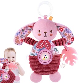 chochumy Crib Toys Hanging Baby Stroller Car Seat Toy for Infants 0-3-4-5-6 Months, Newborn Baby Girl Boy Shower Gifts, Sensory Toys with Rattle, Crinkle, Squeaky, Teethers for Babies 6-12 Months