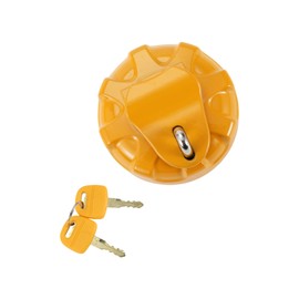 HEROFFIX Komatsu Excavator Lock Gas Cap with 2 Keys Silver Tone Red Yellow