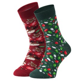 ZOOKSY - Funny Colourful Socks for Men and Women (1 Pair) I Crazy Motif Socks with Cotton I Funny Socks I Colourful Motif Sock, For the Christmas tree