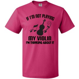 inktastic Funny Violin Music Quote Violinist Adult T-Shirt Medium Cyber Pink 444a4