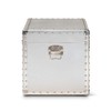 Baxton Studio Serge Silver Metal Storage Trunk