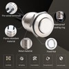 STARELO 5pcs 12mm Momentary Push Button Switch Silver Shell with