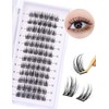 wiwoseo Lash Clusters 72Pcs Individual Lashes D Curl 12MM Eyelashes